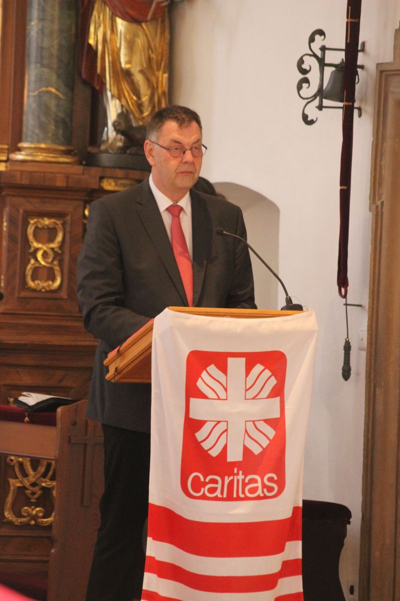 Caritas-Sammlung Herbst 2023 Eröffnung Geldner