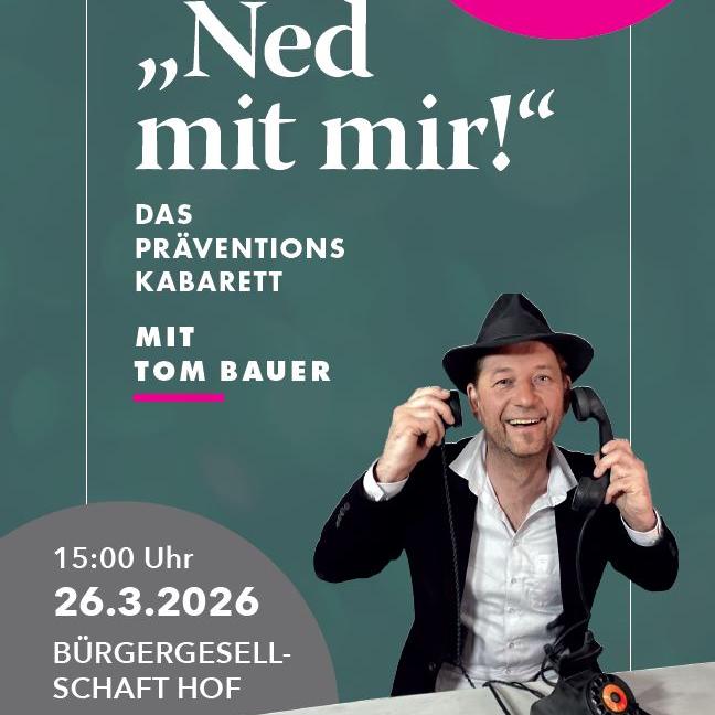werbendes Titelbild für das Präventionskabarett 'Ned mit mir'